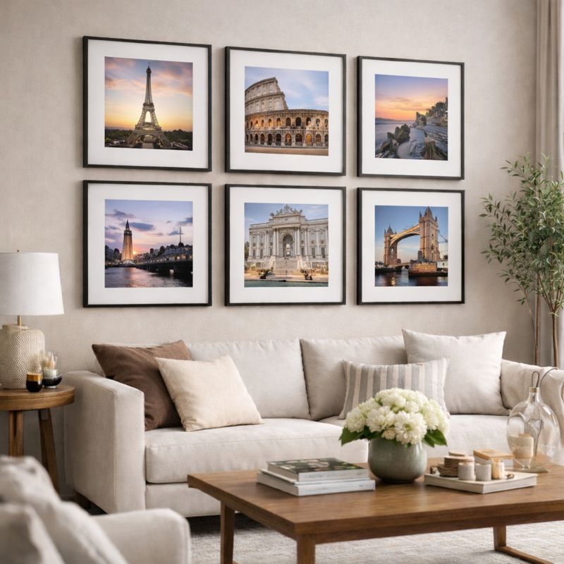 Kit 6 Quadros COM SUAS FOTOS JÁ IMPRESSAS